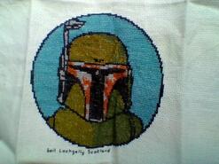 Cross stitch square for Logan W's quilt
