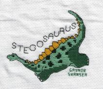Cross stitch square for Ethan's quilt