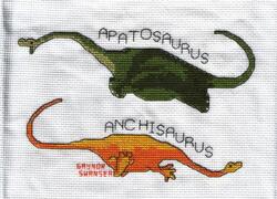 Cross stitch square for Ethan's quilt