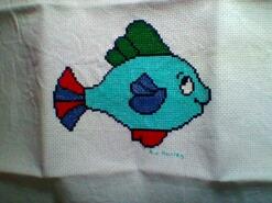 Cross stitch square for Ethan K's quilt