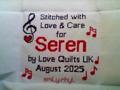 Cross stitch square for Seren's quilt