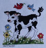 Cross stitch square for Malachy's quilt