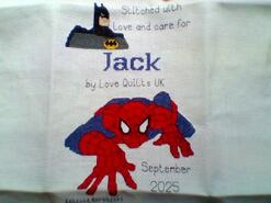 Cross stitch square for Jack P's quilt