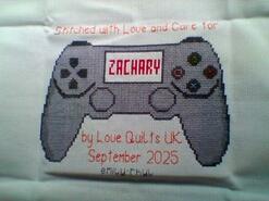 Cross stitch square for Zachary D's quilt