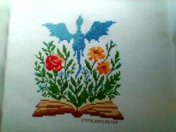 Cross stitch square for Drew B's quilt