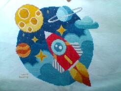 Cross stitch square for Seren D's quilt