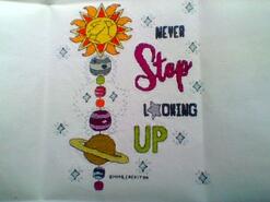 Cross stitch square for Seren D's quilt