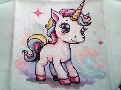 Cross stitch square for Ellie I's quilt