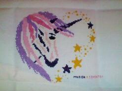 Cross stitch square for Ellie I's quilt