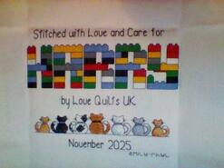 Cross stitch square for Harry B's quilt