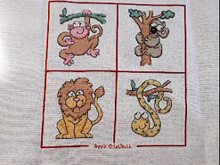 Cross stitch square for Theo H's quilt