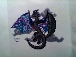Cross stitch square for Ethan E's quilt