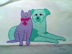Cross stitch square for Jodie N's quilt