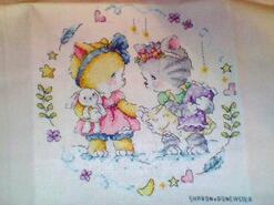 Cross stitch square for Jodie N's quilt