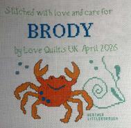 Cross stitch square for Brody W's quilt