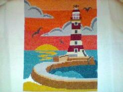 Cross stitch square for Hector's quilt