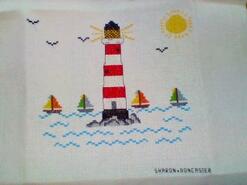 Cross stitch square for Hector's quilt