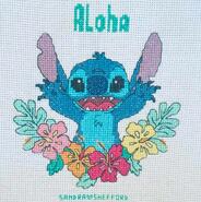 Cross stitch square for Bailey F's quilt
