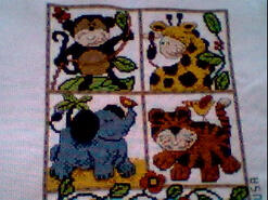 Cross stitch square for Ceili Ann's quilt