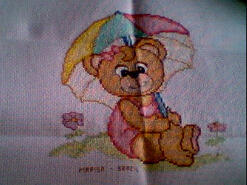 Cross stitch square for Ceili Ann's quilt