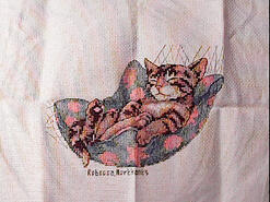 Cross stitch square for Ceili Ann's quilt
