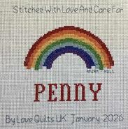 Cross stitch square for Penny T's quilt