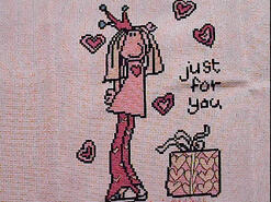 Cross stitch square for Evie-Anne's quilt