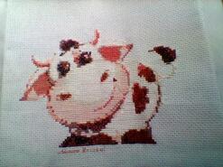 Cross stitch square for Lennox L's quilt