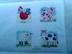 Cross stitch square for Lennox L's quilt