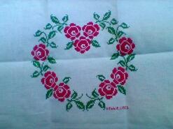 Cross stitch square for Harper J's quilt