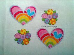 Cross stitch square for Harper J's quilt