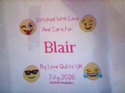 Cross stitch square for Blair J's quilt