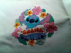 Cross stitch square for Poppy's quilt