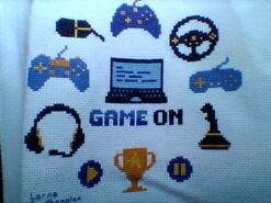 Cross stitch square for Isaac W's quilt