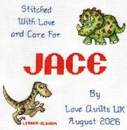Cross stitch square for Jace H's quilt