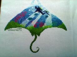 Cross stitch square for Riley P's quilt