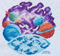 Cross stitch square for Coby-Fynn's quilt