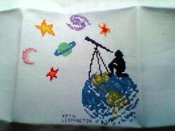 Cross stitch square for J K's quilt