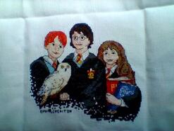 Cross stitch square for Harry S's quilt