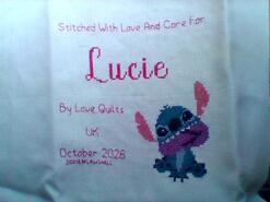 Cross stitch square for Lucie B's quilt