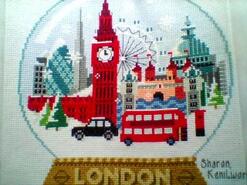 Cross stitch square for Ali K's quilt