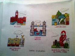 Cross stitch square for Ali K's quilt
