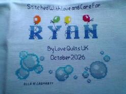 Cross stitch square for Ryan W's quilt