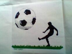 Cross stitch square for Lucas M's quilt