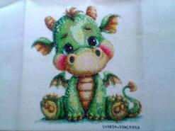 Cross stitch square for Logan's quilt