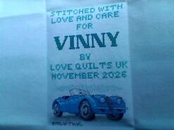 Cross stitch square for Vinny W's quilt