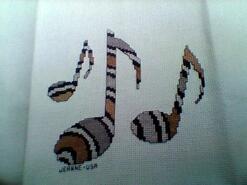 Cross stitch square for Livie J's quilt