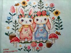 Cross stitch square for Anaya K's quilt