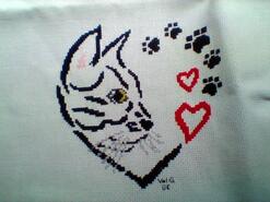Cross stitch square for Dexter B's quilt