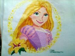 Cross stitch square for Sofia's quilt